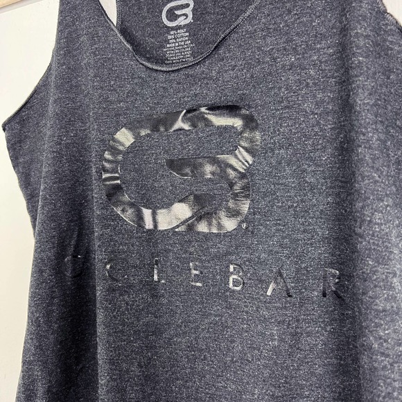 CycleBar Black Charcoal Grey Workout Tank Top Size Medium - Picture 4 of 4